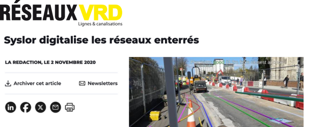 Réseaux VRD - Syslor digitalise les réseaux enterrés