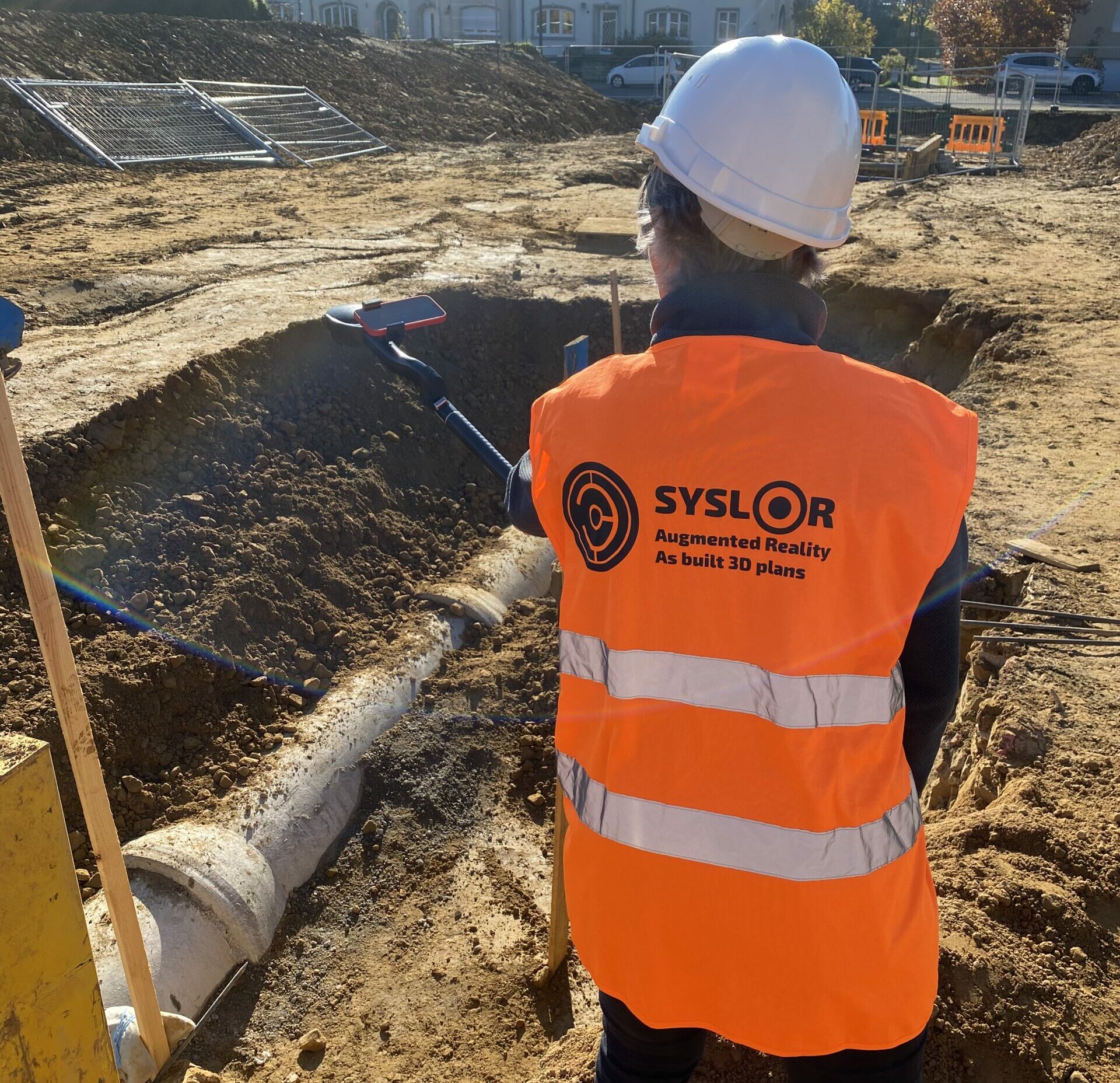 Opérateur EasyScan sur chantier